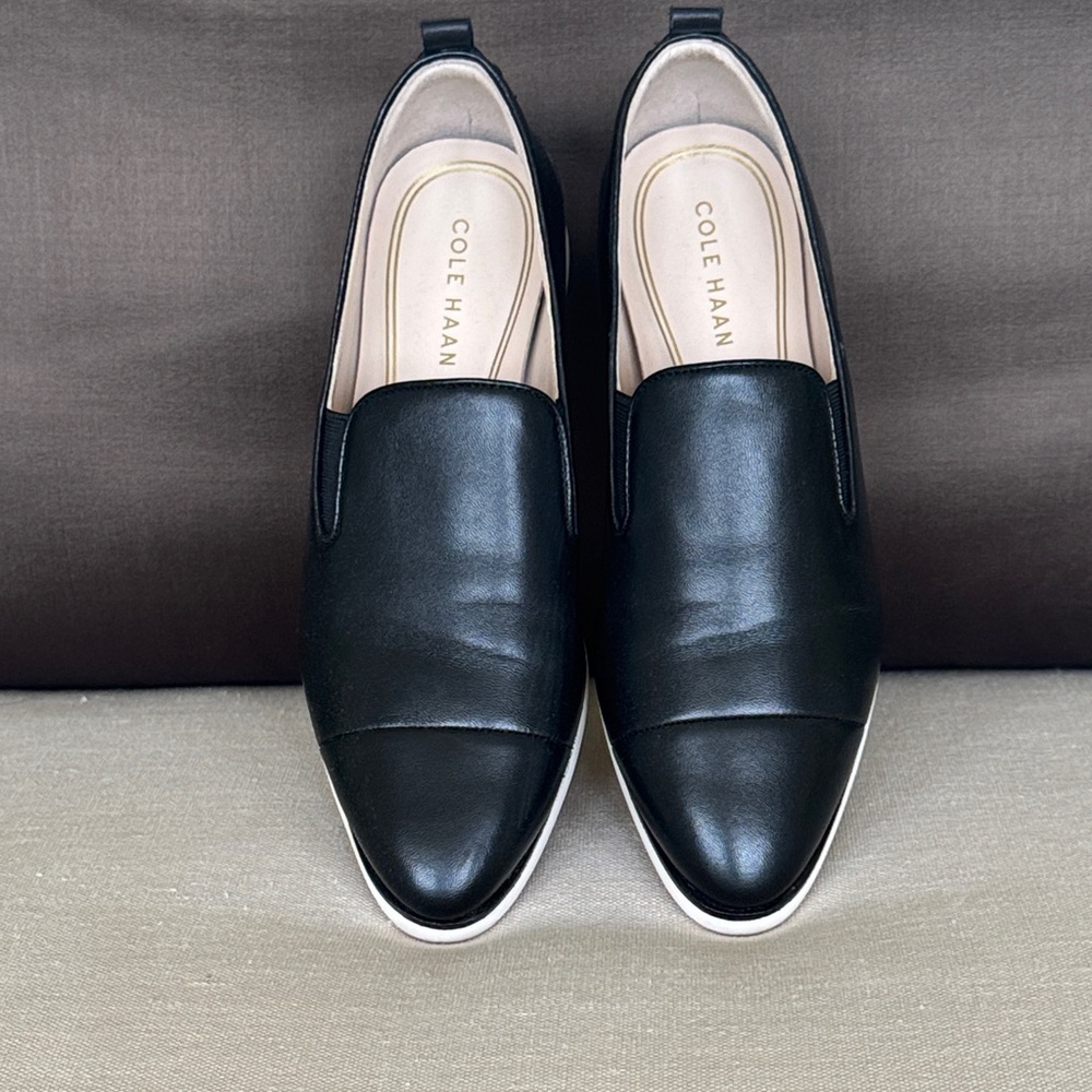 Cole Haan ladies Black Leather Loafers